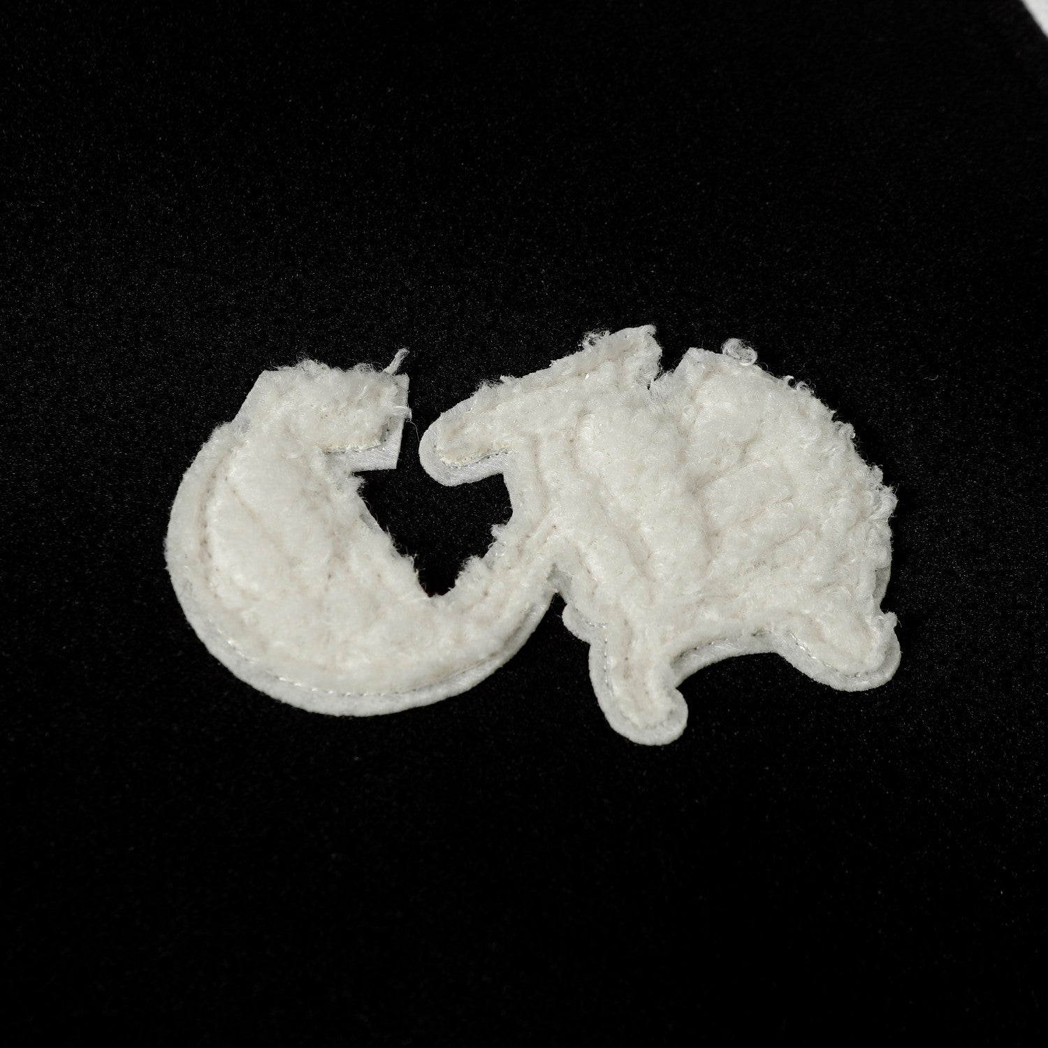 Chrome-Hearts Varsity Jacket - Black White Gothic Baseball Coat 2206