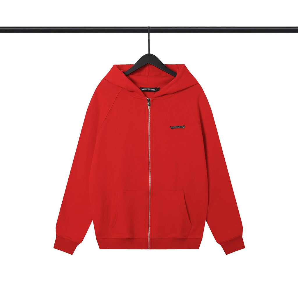 CHH Chrome Heart Hoodie Croix, cross hooded zip sweater women autumn and winter