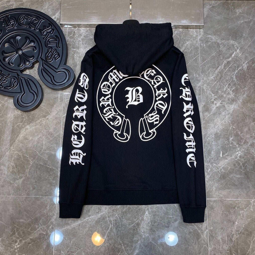 CHH Chrome Heart Hoodie Chrome Hearts Croix Horseshoe Sanskrit print hooded sweater Autumn/Winter Casual