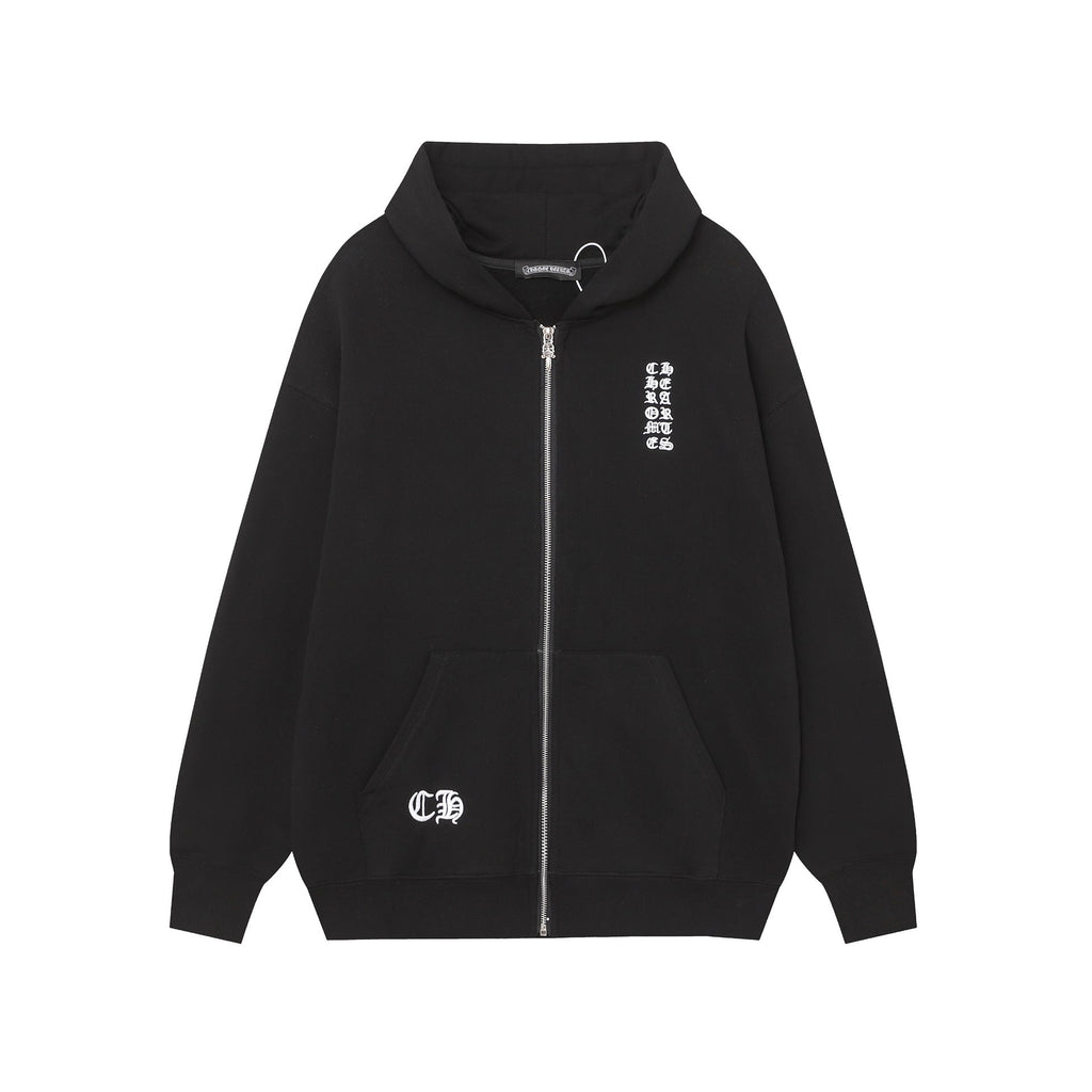 CHH Chrome Heart Hoodie Chrome Heart Sanskrit embroidered hooded sweater cardigan