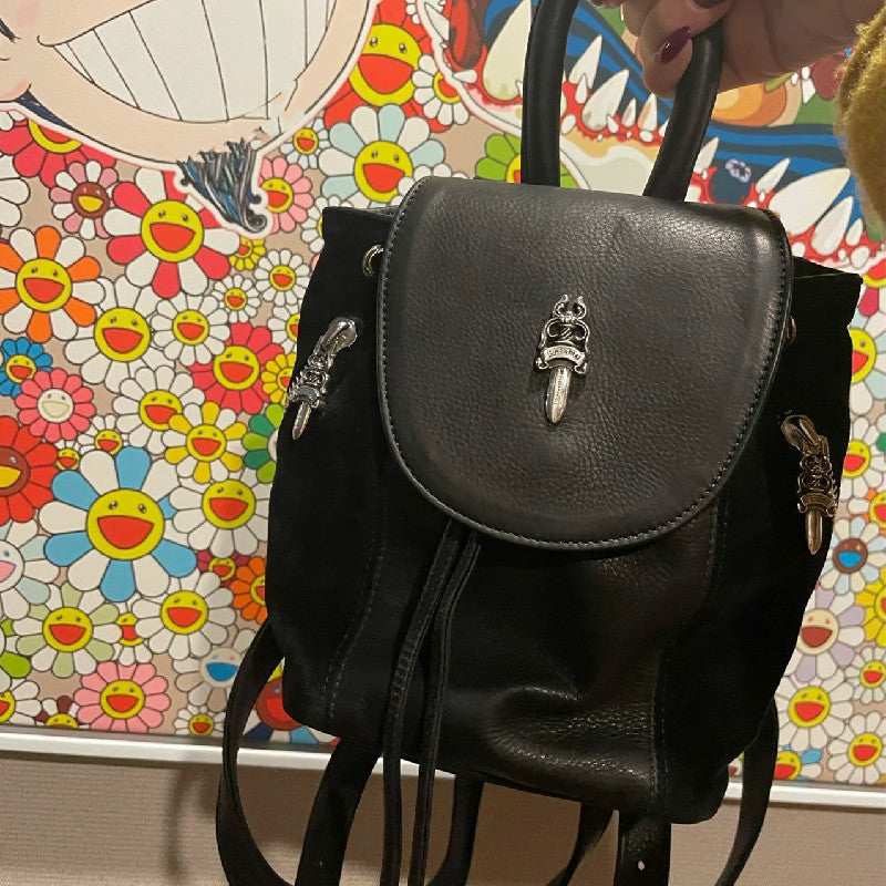 Chh Chrome Heart Leather Bag Backpack Autumn and Winter Backpack