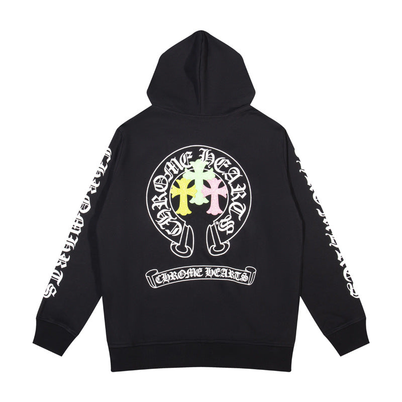 CHH Chrome Heart Hoodie Chrome Heart Clover Zip Cardigan Hooded Sweater