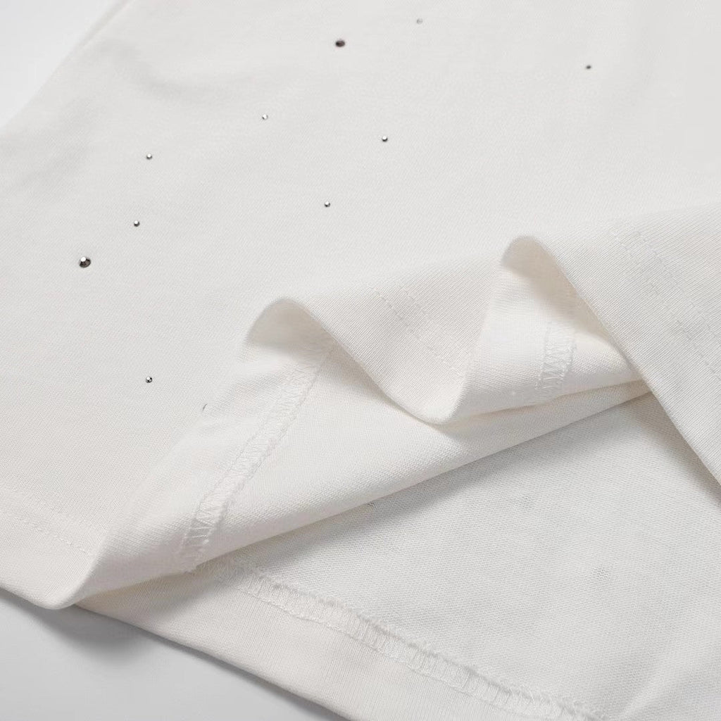 Chh Chrome Hearts T Shirts  Star Hot Diamond Short-sleeved T-shirt