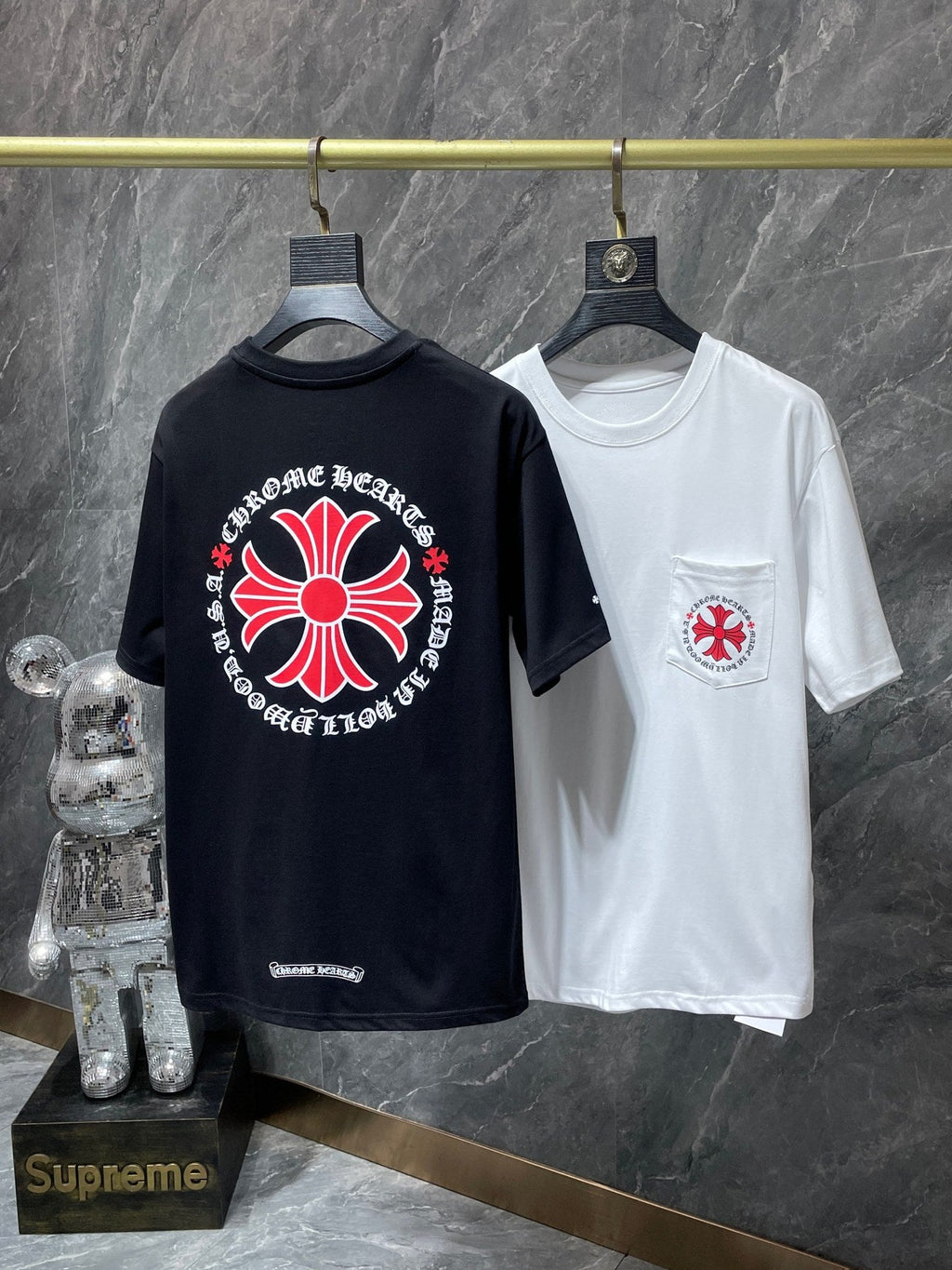 CHH Chrome Hearts T Shirts Spring and Summer Letter Horseshoe Short Sleeve T-shirt