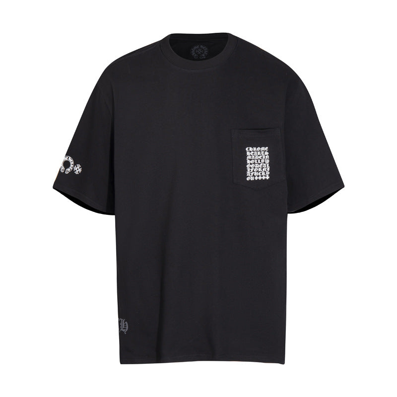 CHH Chrome Heart T Shirts T-shirt logo print cotton round neck short sleeve