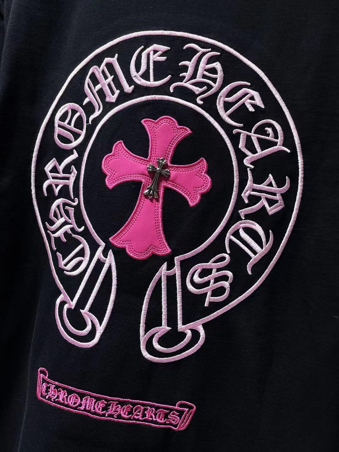 CHH Chrome Hearts T Shirts Embroidered Colored Classic Cross Horseshoe