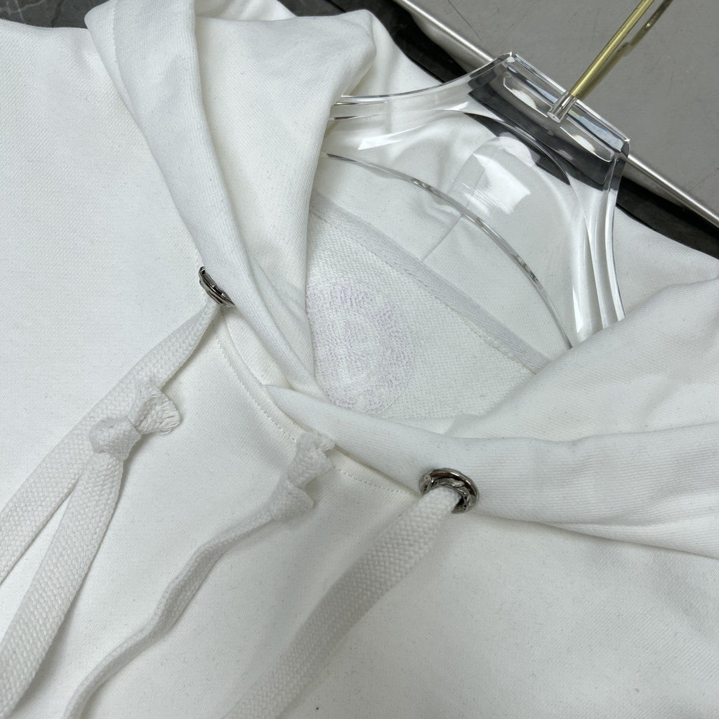 CHH Chrome Heart Hoodie Yellow green gradual change letter horseshoe flower arm cross hooded sweater