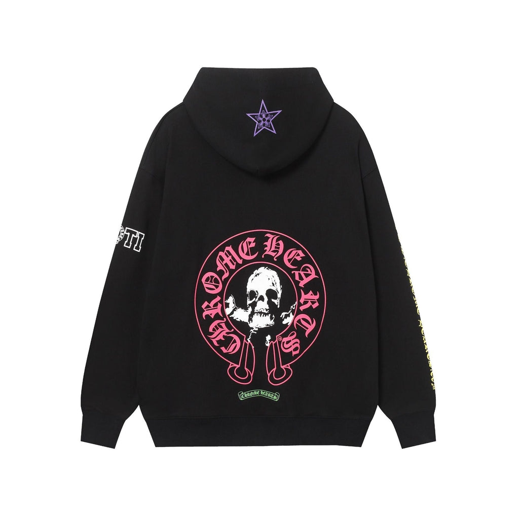 CHH Chrome Heart Hoodie Crowe CH Red Skull Horseshoe Cross Sweater