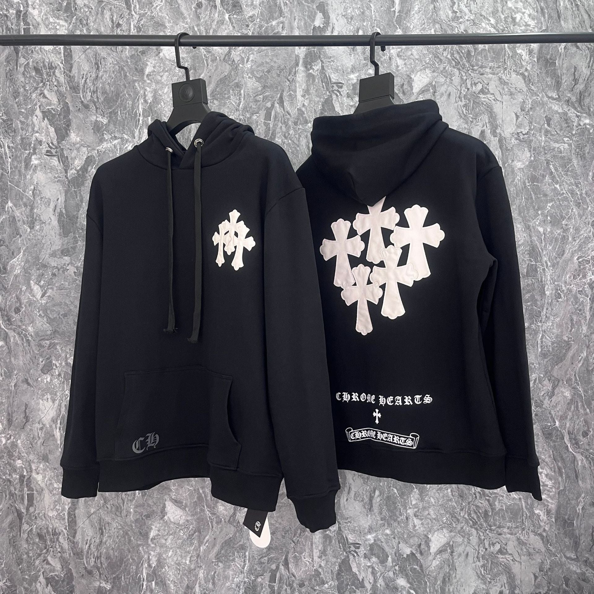 CHH Chrome Heart Hoodie Crow Tires Cotton Hooded Sweater