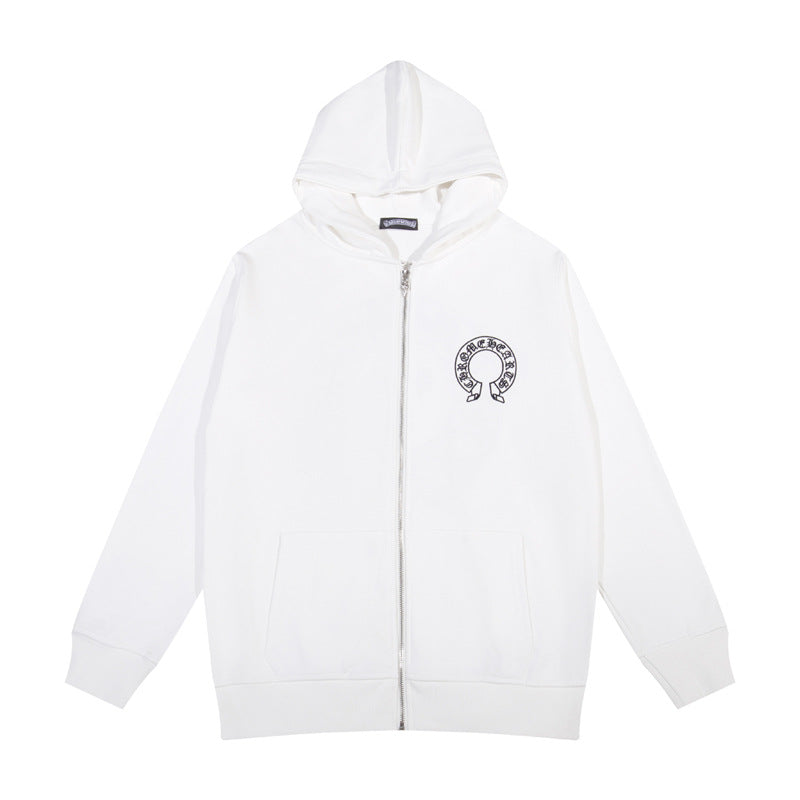 CHH Chrome Heart Hoodie Croix Sweater Diablo Cross Embroidered Zipper