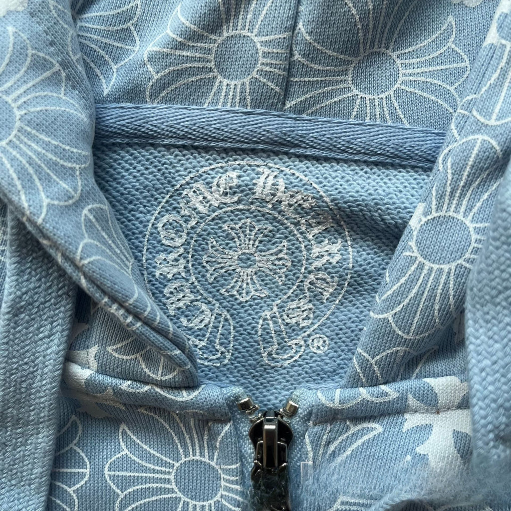 CHH Chrome Heart Hoodie autumn and winter horseshoe dark logo zipper sweater casual hooded cardigan