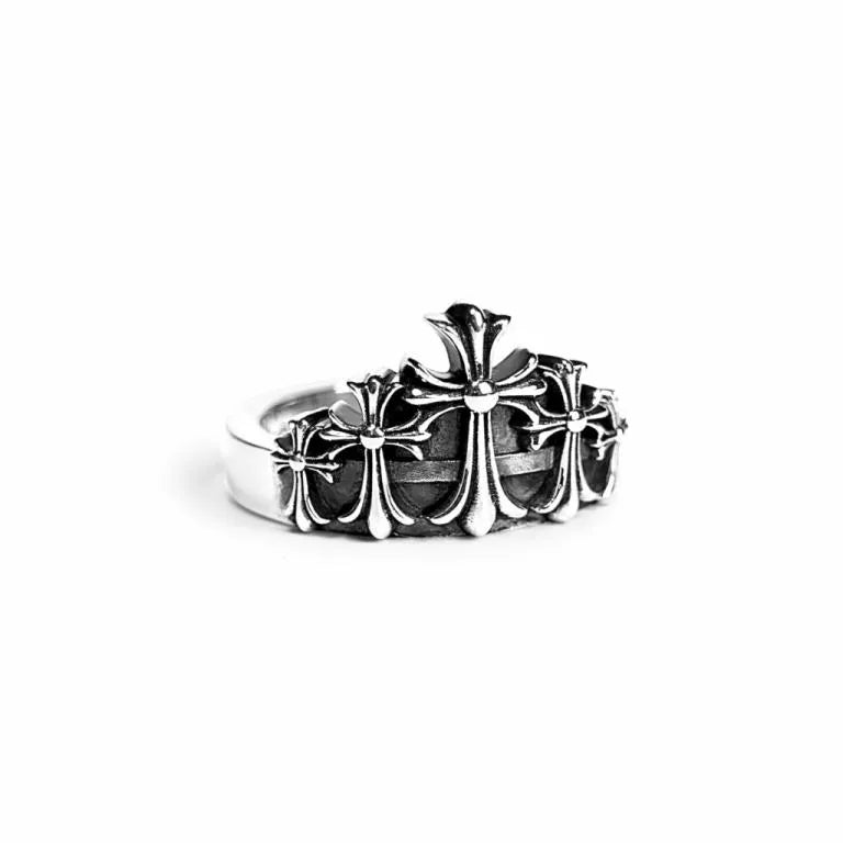Chrome-Hearts CROSS CROWN RING