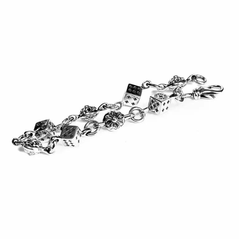 Chrome-Hearts DICE AND CROSSBALL BRACELET -4