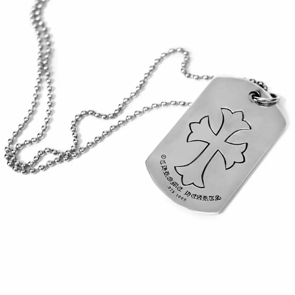 Chrome-Hearts TINY CH CROSS CUTOUT DOG TAG